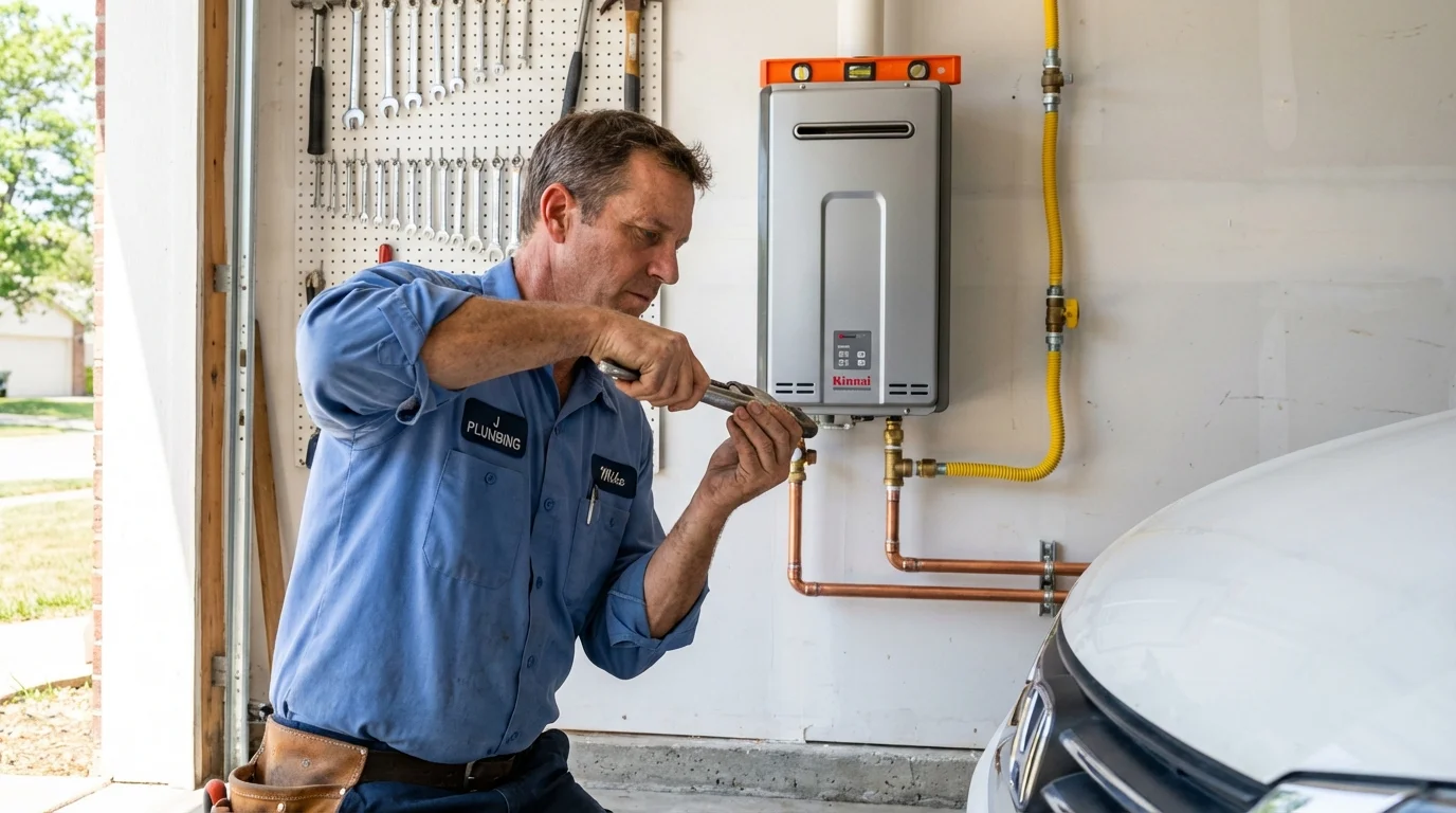 Tankless water heater installation by a Johns Plumbing LLC plumber in The Dalles